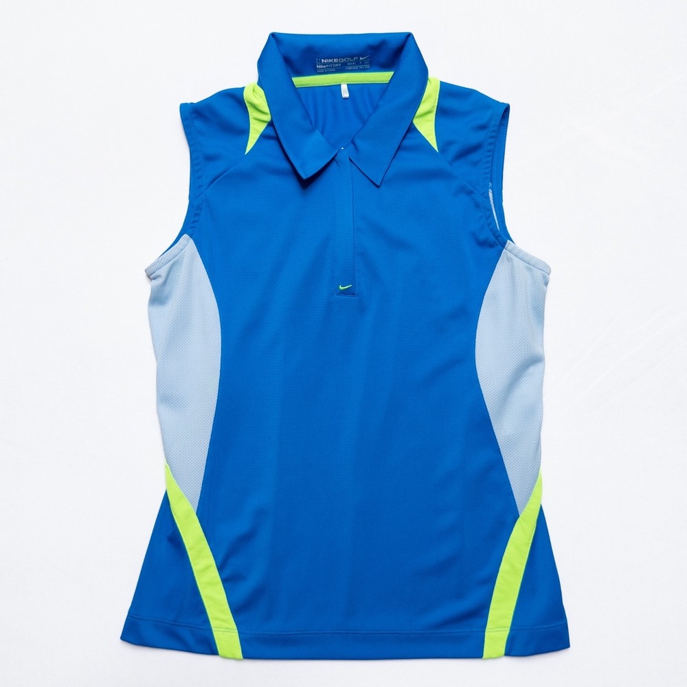 Nike Golf FitDry Women's Small‎ Sleeveless Polo Blue